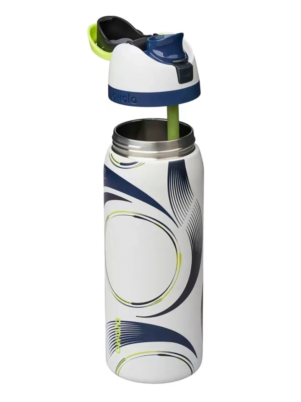 Owala FIFA Soccer 32 oz Water Bottle Steel the Ball Sport 32oz White blue black - Picture 5 of 9